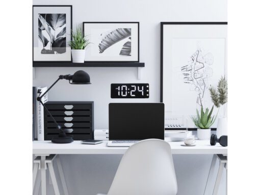 Tafel/wandklok NeXtime Digital Clock White 27,2x10,8cm