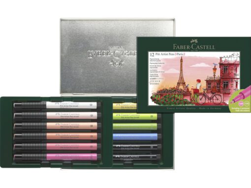 Tekenstift Faber-Castell Pitt Artist Pen Brush set 12 stuks Paris