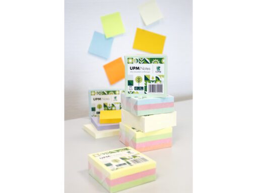 UPM notes 125x75 pastel assorti pak 6x 100 vel blauw,       groen, roze