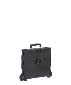 terwijl het opgevouwen (420x80x405mm) perfect is voor compact opbergen. Met een handvathoogte van 985mm en gemaakt van duurzaam PP-materiaal