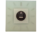 Wandklok NeXtime 40 x 40 cm, melkglas, 'Stripe Square'      Radio Controlled