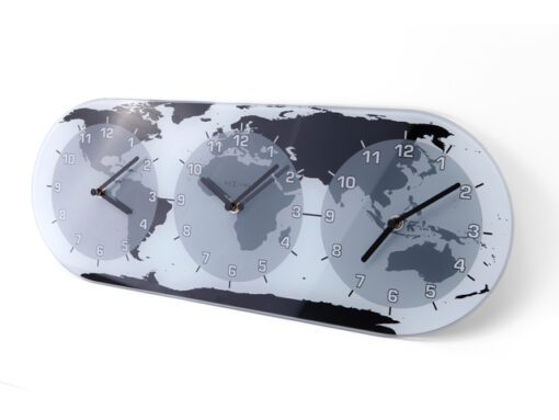 Wandklok NeXtime 50 x 18.6 x 3.6, glas, 'Mondial'