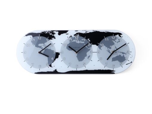 Wandklok NeXtime 50 x 18.6 x 3.6, glas, 'Mondial'