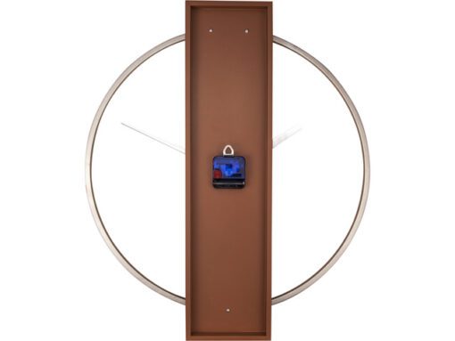 Wandklok NeXtime 50.8x58.2x4.3, hout/Steel, bruin