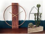 Wandklok NeXtime 50.8x58.2x4.3, hout/Steel, bruin