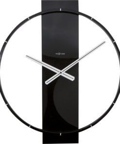 Wandklok NeXtime 50.8x58.2x4.3, hout/Steel, zwart