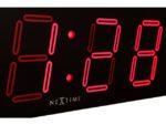 Wandklok NeXtime 51.5 x 18 x 4.5 cm, plastic, 'Big D'