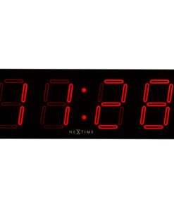 Wandklok NeXtime 51.5 x 18 x 4.5 cm, plastic, 'Big D'