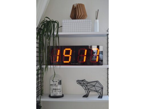 Wandklok NeXtime 51.5 x 18 x 4.5 cm, plastic, 'Big D'