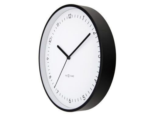 Wandklok NeXtime Berlin 30cm  wit aluminium