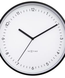 Wandklok NeXtime Berlin 30cm  wit aluminium