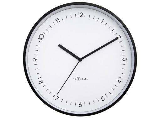 Wandklok NeXtime Berlin 30cm  wit aluminium