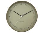 Wandklok NeXtime Berlin L 40cm kaki aluminium