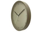 Wandklok NeXtime Berlin L 40cm kaki aluminium
