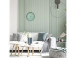 Wandklok NeXtime Berlin L 40cm mint groen aluminium