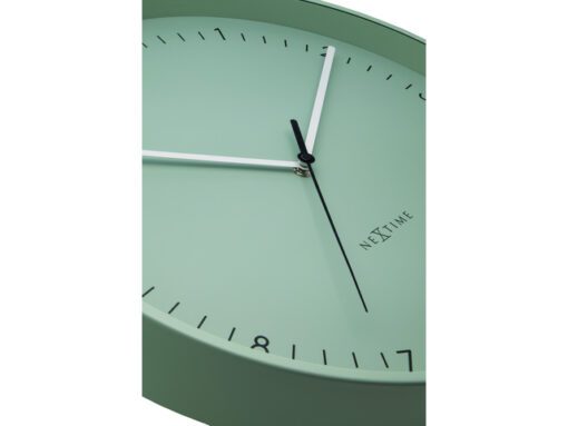 Wandklok NeXtime Berlin L 40cm mint groen aluminium