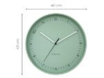 Wandklok NeXtime Berlin L 40cm mint groen aluminium