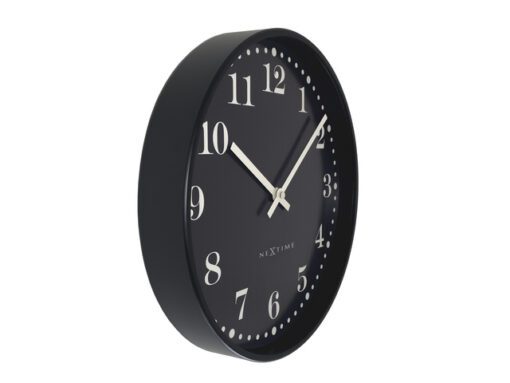 Wandklok NeXtime Dickens 30 cm zwart
