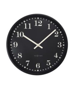 Wandklok NeXtime Dickens 30 cm zwart
