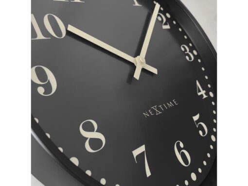 Wandklok NeXtime Dickens 30 cm zwart