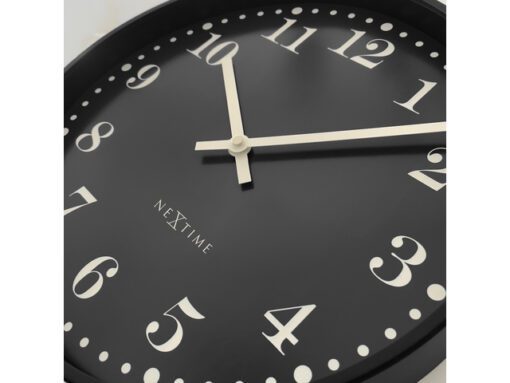 Wandklok NeXtime Dickens 30 cm zwart