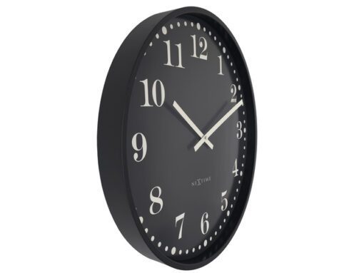 Wandklok NeXtime Dickens Large 50 cm zwart
