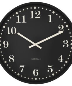 Wandklok NeXtime Dickens Large 50 cm zwart