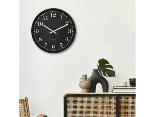 Wandklok NeXtime Dickens Large 50 cm zwart