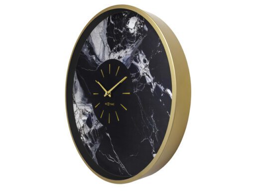 Wandklok NeXtime Marble Duo 48cm goud metaal