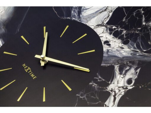 Wandklok NeXtime Marble Duo 48cm goud metaal