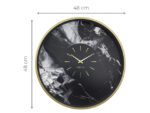 Wandklok NeXtime Marble Duo 48cm goud metaal