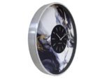 Wandklok NeXtime Marble Duo 48cm zilver metaal