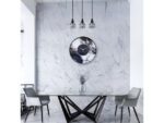 Wandklok NeXtime Marble Duo 48cm zilver metaal