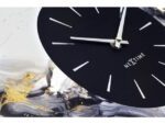 Wandklok NeXtime Marble Duo 48cm zilver metaal
