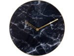 Wandklok NeXtime Marble Ø 40 cm zwart