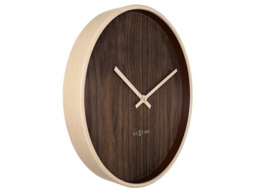 Wandklok NeXtime Oslo 30 cm bruin