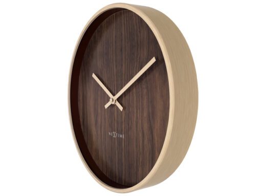 Wandklok NeXtime Oslo 30 cm bruin