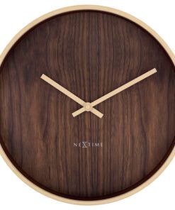 Wandklok NeXtime Oslo 30 cm bruin