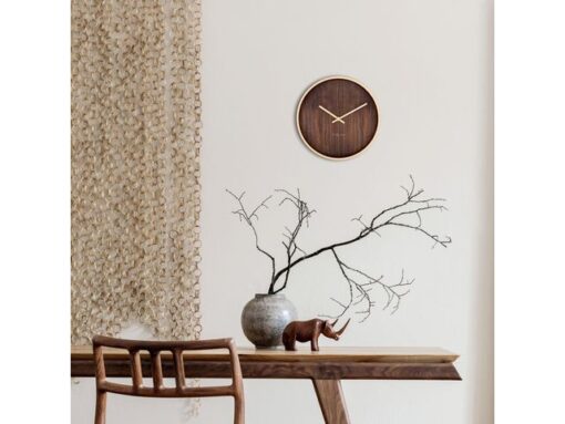 Wandklok NeXtime Oslo 30 cm bruin