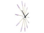 Wandklok NeXtime Plug Inn 58cm lavendel RVS