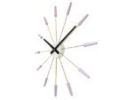 Wandklok NeXtime Plug Inn 58cm lavendel RVS
