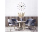 Wandklok NeXtime Plug Inn 58cm lavendel RVS