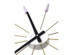 Wandklok NeXtime Plug Inn 58cm lavendel RVS