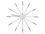 Wandklok NeXtime Plug Inn 58cm lavendel RVS