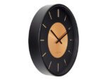 Wandklok NeXtime Retro II 25cm zwart/koper metaal