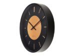 Wandklok NeXtime Retro II 25cm zwart/koper metaal
