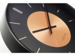 Wandklok NeXtime Retro II 25cm zwart/koper metaal