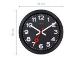 Wandklok NeXtime Station All Black 35cm zwart aluminium