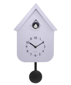Wandklok NeXtime Twitter 21,5x41,5 cm lavendel