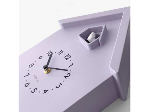 Wandklok NeXtime Twitter 21,5x41,5 cm lavendel